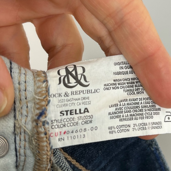 Rock & Republic Low Rise Stella Jeans Sz 26 - Picture 11 of 13